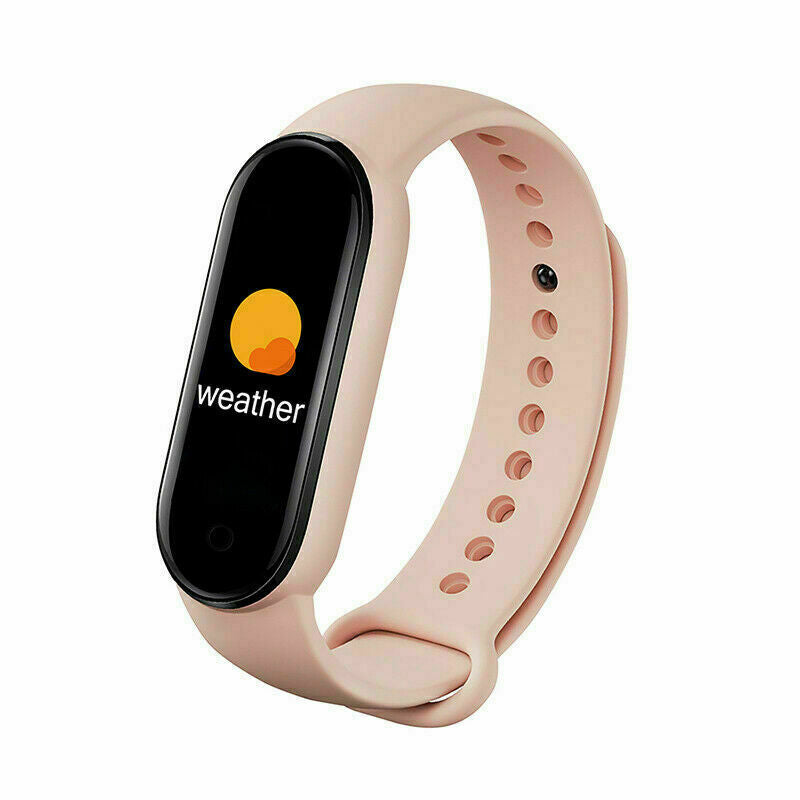 M5 Fitness Smart Watch Band Sport Activity Tracker Heart Rate Monitor - Pink