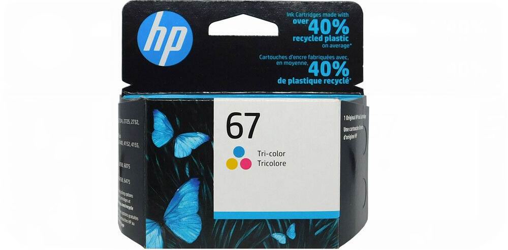 Genuine HP 67 Ink Cartridge Tri-color for HP 2752 4152 6052 6455 print ...