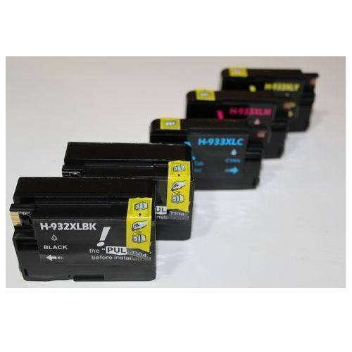5 Pack Ink Fit With HP 932XL 933XL Officejet 6100 6600 6700 Chip show ink level
