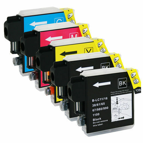 5 Pack LC-61 LC61 Ink Set Fits Brother MFC-250C MFC-295CN MFC-385CW MFC-490CW