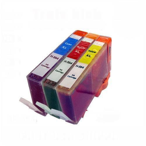 3 Compatible for HP 564XL CMY Ink Cartridges for HP Deskjet 3520 3521 3522 3526