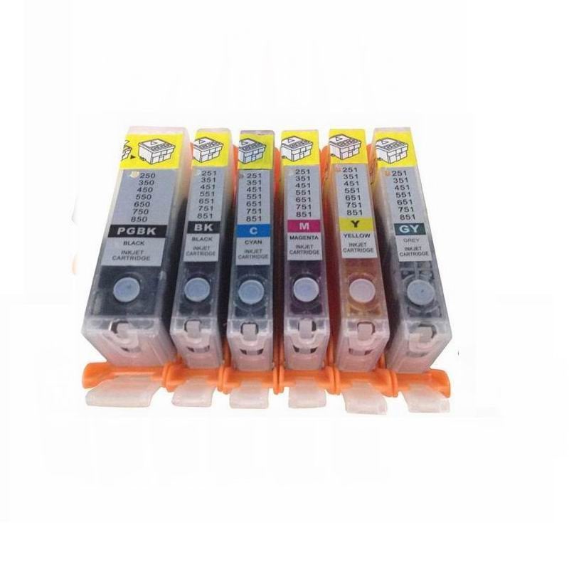 6PK New EDIBLE Ink inkjet for Canon PGI-225 CLI-226 Pixma MG5220 MG5320 MG6120 + Gray