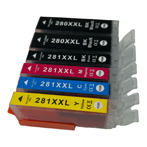 6 PK PGI-280 XXL CLI-281 XXL Ink for Canon PIXMA TS8120 TS9120 PGI280 CLI281 XL